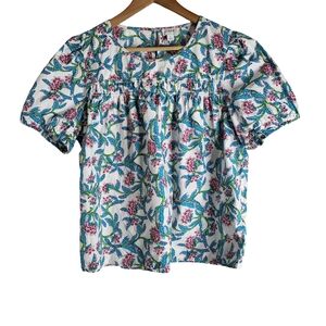 J. Crew Multicolor Floral Blouse
